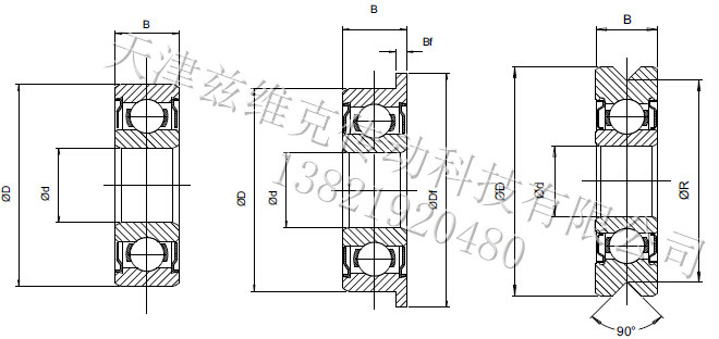 ZWICKER深溝球軸承6205圖紙